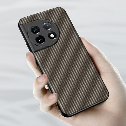 For OnePlus 11 Ultra-thin Carbon Fiber Texture Printing Phone Case(Black Yellow) by buy2fix