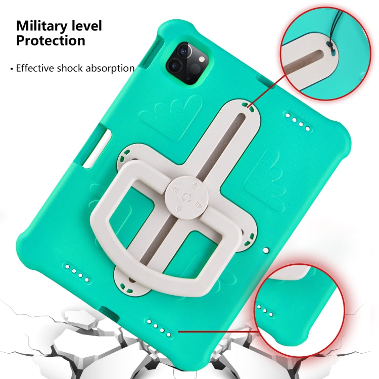 Shield 360 Rotation Handle EVA Shockproof PC Tablet Case For iPad Air 11 2024/Pro 11 2018/2020/2021/Air 4/Air 5 10.9(Mint Green Beige) - iPad Pro 11 (2022/2021) Cases by buy2fix | Online Shopping UK | buy2fix