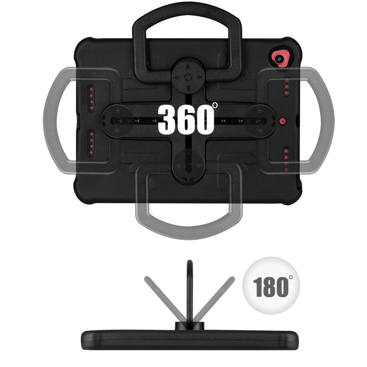 Shield 360 Rotation Handle EVA Shockproof PC Tablet Case For iPad 10.2 2019/2020/2021/Pro 10.5 2017/Air 2019 (Black) by buy2fix