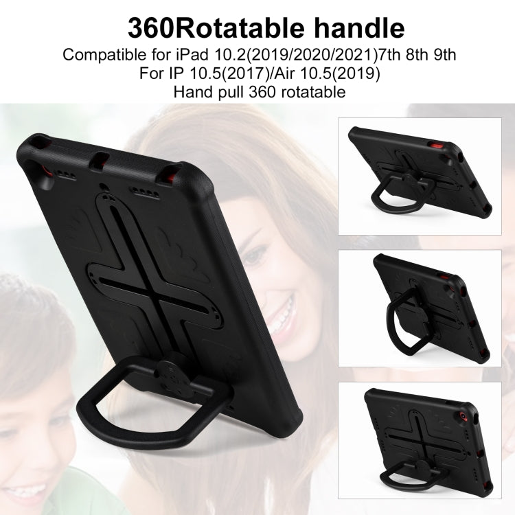 Shield 360 Rotation Handle EVA Shockproof PC Tablet Case For iPad 10.2 2019/2020/2021/Pro 10.5 2017/Air 2019 (Black) by buy2fix