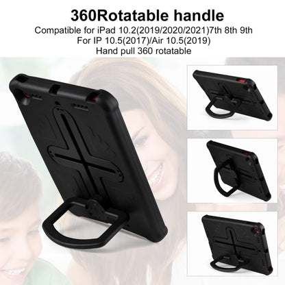 Shield 360 Rotation Handle EVA Shockproof PC Tablet Case For iPad 10.2 2019/2020/2021/Pro 10.5 2017/Air 2019 (Black) by buy2fix