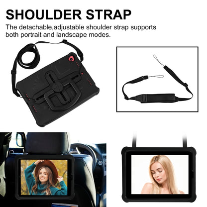 Shield 360 Rotation Handle EVA Shockproof PC Tablet Case For iPad 10.2 2019/2020/2021/Pro 10.5 2017/Air 2019 (Black) by buy2fix