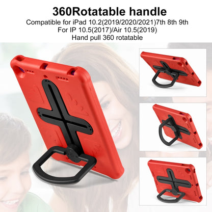 Shield 360 Rotation Handle EVA Shockproof PC Tablet Case For iPad 10.2 2019/2020/2021/Pro 10.5 2017/Air 2019 (Red Black) - iPad 10.2 Cases by buy2fix | Online Shopping UK | buy2fix