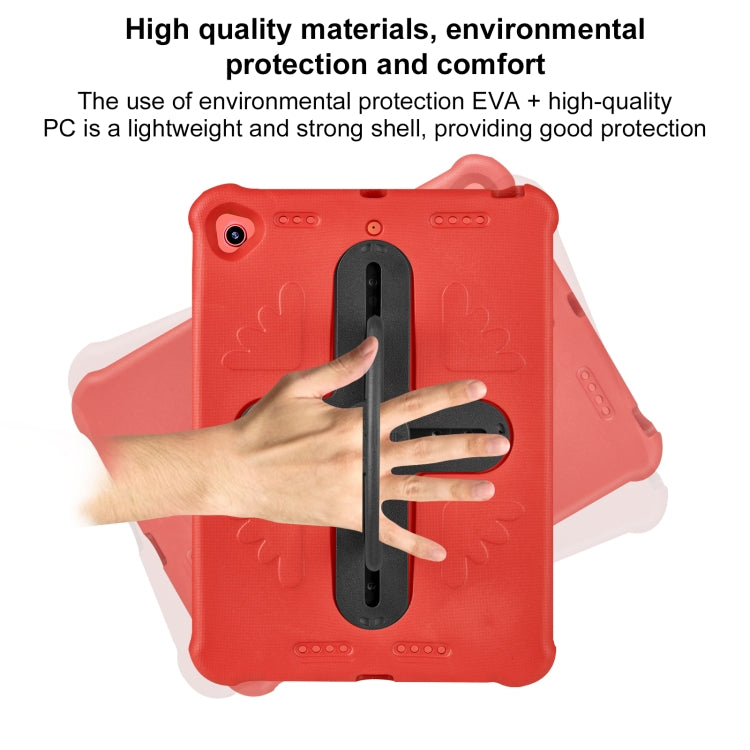 Shield 360 Rotation Handle EVA Shockproof PC Tablet Case For iPad 10.2 2019/2020/2021/Pro 10.5 2017/Air 2019 (Red Black) - iPad 10.2 Cases by buy2fix | Online Shopping UK | buy2fix