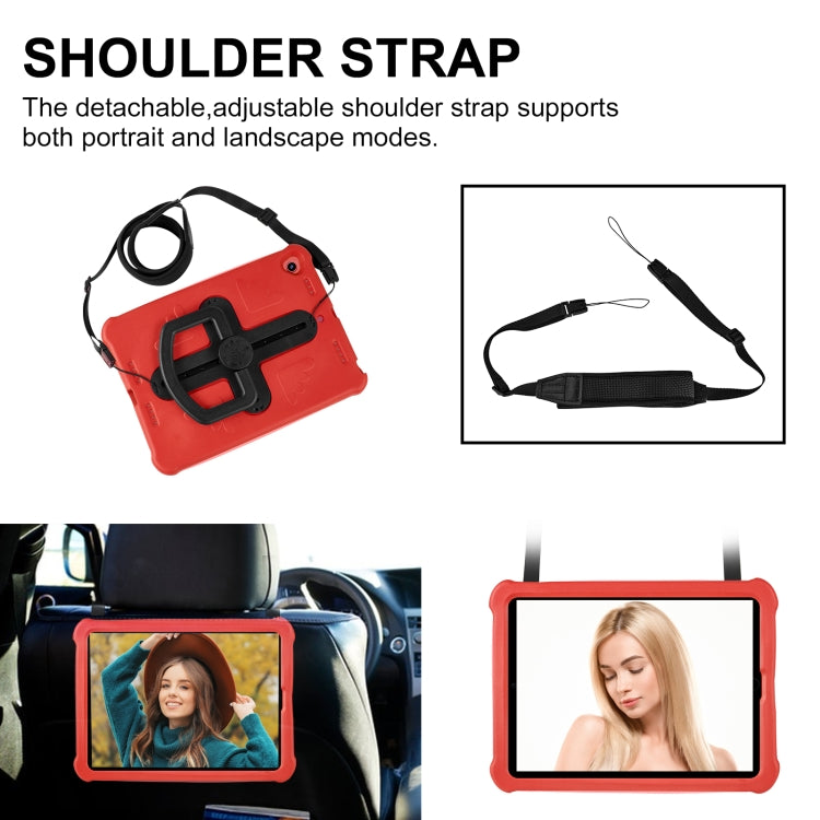 Shield 360 Rotation Handle EVA Shockproof PC Tablet Case For iPad 10.2 2019/2020/2021/Pro 10.5 2017/Air 2019 (Red Black) - iPad 10.2 Cases by buy2fix | Online Shopping UK | buy2fix