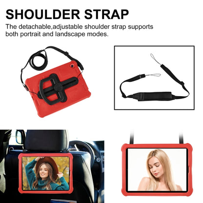 Shield 360 Rotation Handle EVA Shockproof PC Tablet Case For iPad 10.2 2019/2020/2021/Pro 10.5 2017/Air 2019 (Red Black) - iPad 10.2 Cases by buy2fix | Online Shopping UK | buy2fix