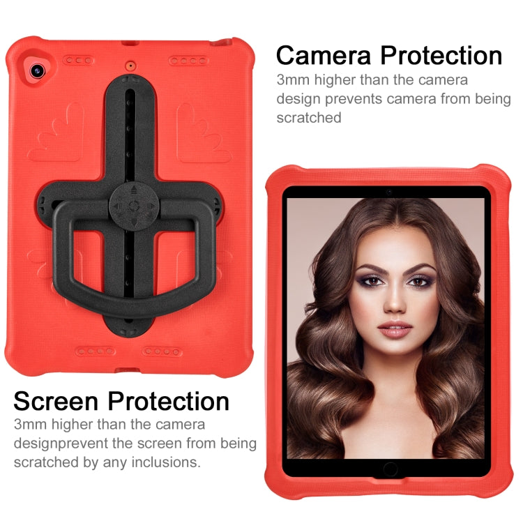 Shield 360 Rotation Handle EVA Shockproof PC Tablet Case For iPad 10.2 2019/2020/2021/Pro 10.5 2017/Air 2019 (Red Black) - iPad 10.2 Cases by buy2fix | Online Shopping UK | buy2fix