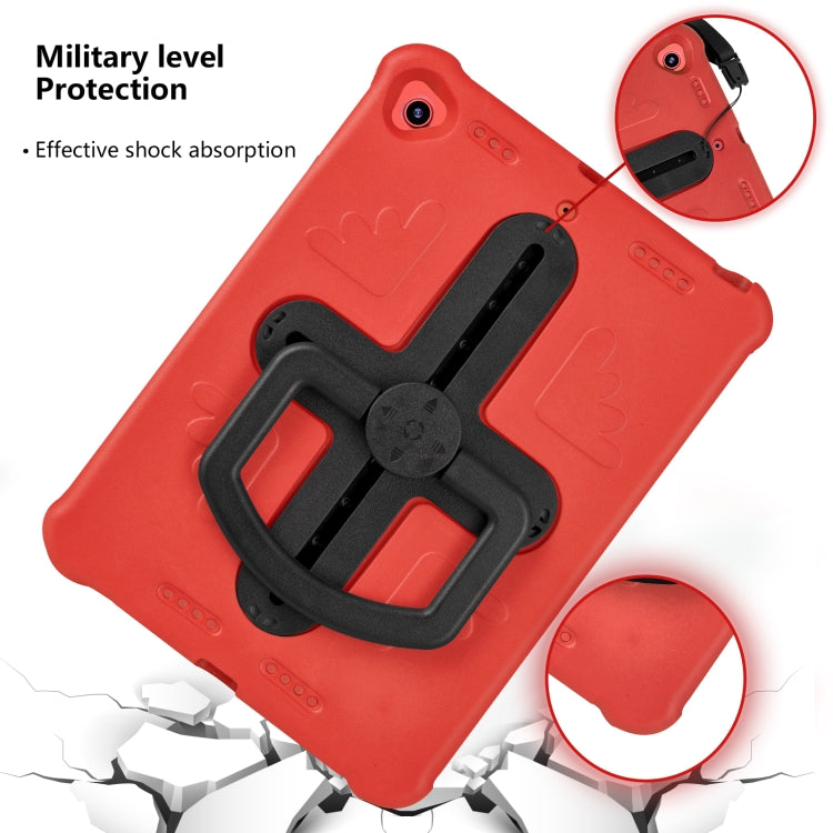 Shield 360 Rotation Handle EVA Shockproof PC Tablet Case For iPad 10.2 2019/2020/2021/Pro 10.5 2017/Air 2019 (Red Black) - iPad 10.2 Cases by buy2fix | Online Shopping UK | buy2fix