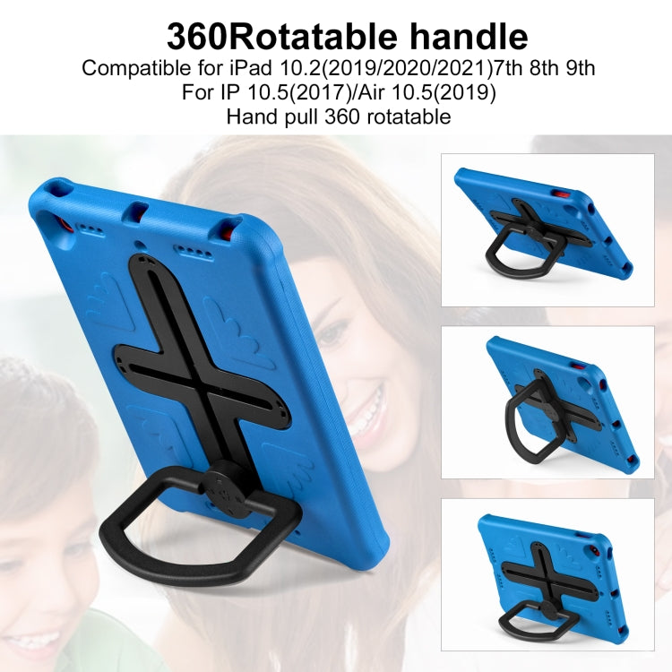 Shield 360 Rotation Handle EVA Shockproof PC Tablet Case For iPad 10.2 2019/2020/2021/Pro 10.5 2017/Air 2019 (Blue Black) - iPad 10.2 Cases by buy2fix | Online Shopping UK | buy2fix