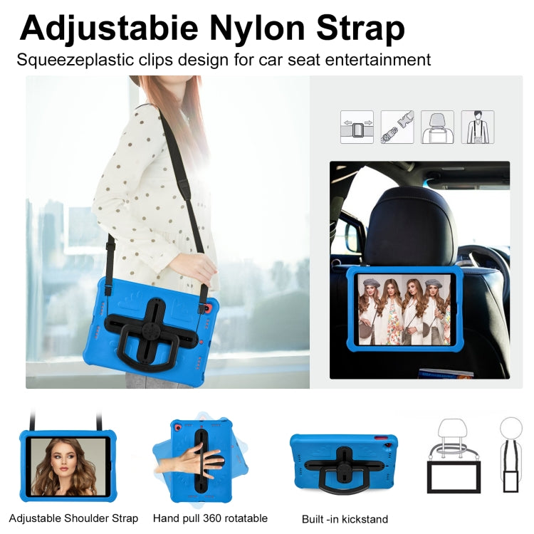 Shield 360 Rotation Handle EVA Shockproof PC Tablet Case For iPad 10.2 2019/2020/2021/Pro 10.5 2017/Air 2019 (Blue Black) - iPad 10.2 Cases by buy2fix | Online Shopping UK | buy2fix