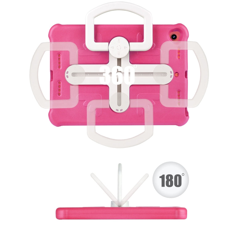 Shield 360 Rotation Handle EVA Shockproof PC Tablet Case For iPad 10.2 2019/2020/2021/Pro 10.5 2017/Air 2019 (Rose Red Beige) - iPad 10.2 Cases by buy2fix | Online Shopping UK | buy2fix