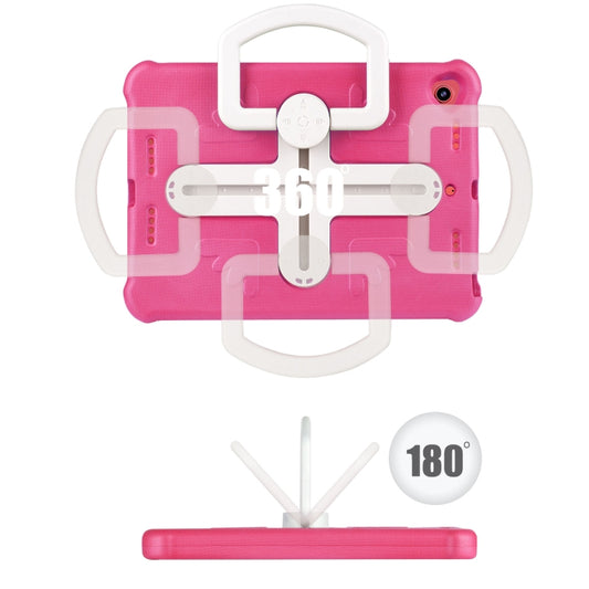 Shield 360 Rotation Handle EVA Shockproof PC Tablet Case For iPad 10.2 2019/2020/2021/Pro 10.5 2017/Air 2019 (Rose Red Beige) - iPad 10.2 Cases by buy2fix | Online Shopping UK | buy2fix