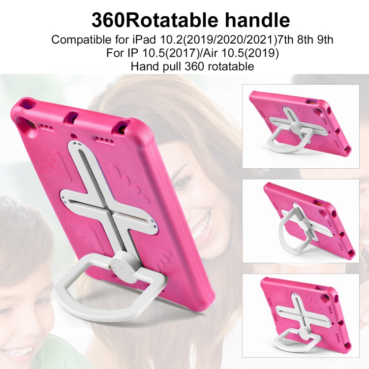 Shield 360 Rotation Handle EVA Shockproof PC Tablet Case For iPad 10.2 2019/2020/2021/Pro 10.5 2017/Air 2019 (Rose Red Beige) - iPad 10.2 Cases by buy2fix | Online Shopping UK | buy2fix
