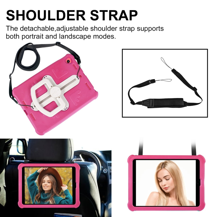 Shield 360 Rotation Handle EVA Shockproof PC Tablet Case For iPad 10.2 2019/2020/2021/Pro 10.5 2017/Air 2019 (Rose Red Beige) - iPad 10.2 Cases by buy2fix | Online Shopping UK | buy2fix