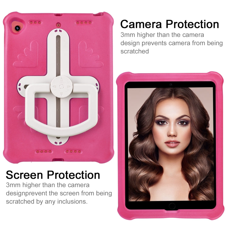 Shield 360 Rotation Handle EVA Shockproof PC Tablet Case For iPad 10.2 2019/2020/2021/Pro 10.5 2017/Air 2019 (Rose Red Beige) - iPad 10.2 Cases by buy2fix | Online Shopping UK | buy2fix