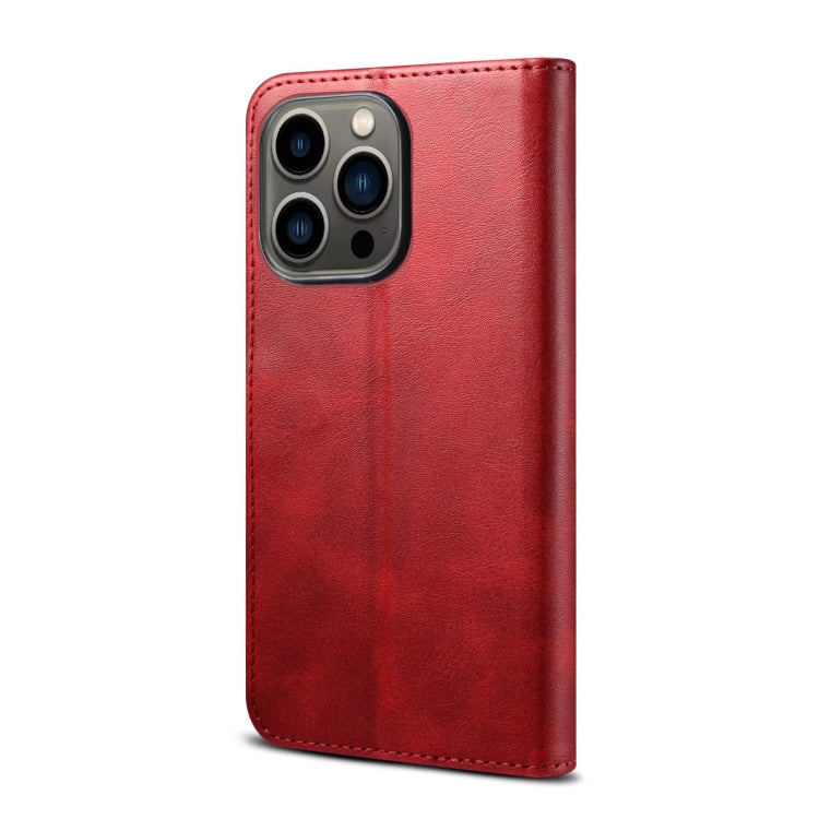 For iPhone 14 Pro GUSSIM Horizontal Flip Leather Phone Case(Red) - iPhone 14 Pro Cases by GUSSIM | Online Shopping UK | buy2fix