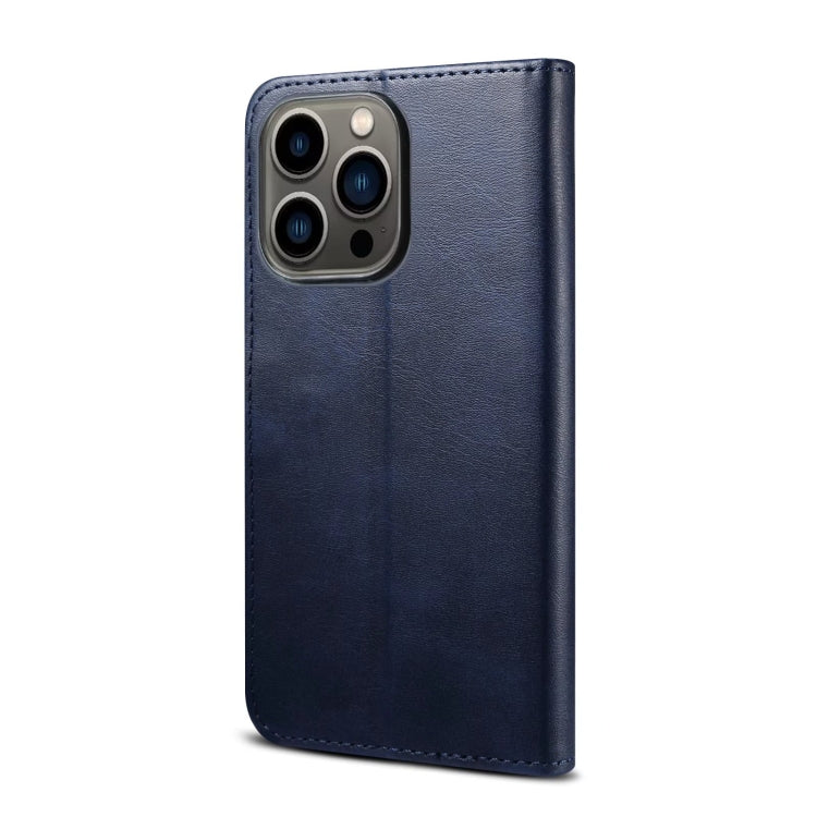 For iPhone 14 Pro GUSSIM Horizontal Flip Leather Phone Case(Blue) - iPhone 14 Pro Cases by GUSSIM | Online Shopping UK | buy2fix