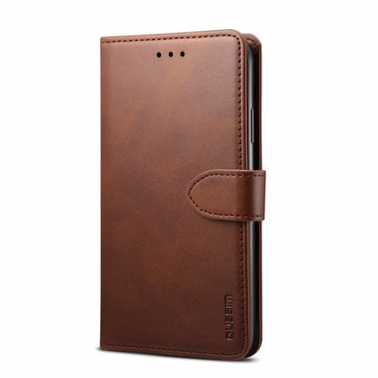 For iPhone 14 GUSSIM Horizontal Flip Leather Phone Case(Brown) - iPhone 14 Cases by GUSSIM | Online Shopping UK | buy2fix