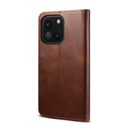 For iPhone 14 GUSSIM Horizontal Flip Leather Phone Case(Brown) - iPhone 14 Cases by GUSSIM | Online Shopping UK | buy2fix