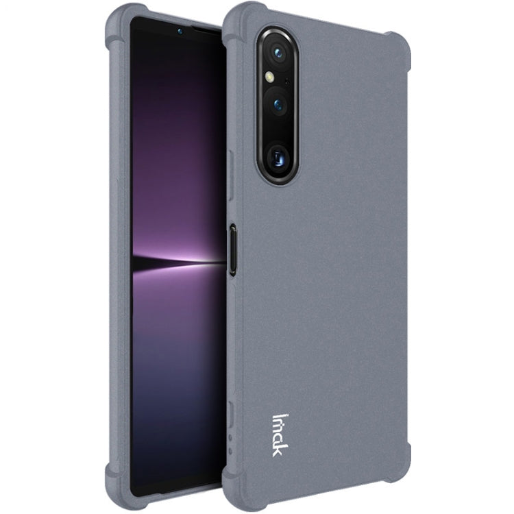 For Sony Xperia 1 V imak Shockproof Airbag TPU Phone Case(Matte Grey) - Sony Cases by imak | Online Shopping UK | buy2fix
