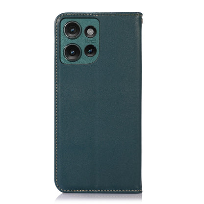 For Motorola Edge 50 Neo KHAZNEH Nappa Top Layer Cowhide Leather Phone Case(Green) - Motorola Cases by buy2fix | Online Shopping UK | buy2fix