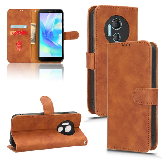 For Doogee X97 / X97 Pro Skin Feel Magnetic Flip Leather Phone Case(Brown) - Doogee Cases by buy2fix | Online Shopping UK | buy2fix