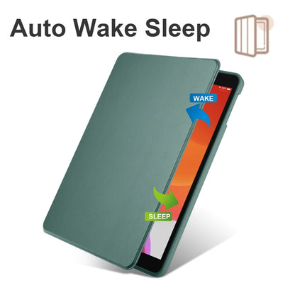 For iPad Air / Air 2 / 9.7 2018 / 2017 Acrylic 360 Degree Rotation Holder Tablet Leather Case(Deep Green) - iPad 9.7 (2018) & (2017) Cases by buy2fix | Online Shopping UK | buy2fix