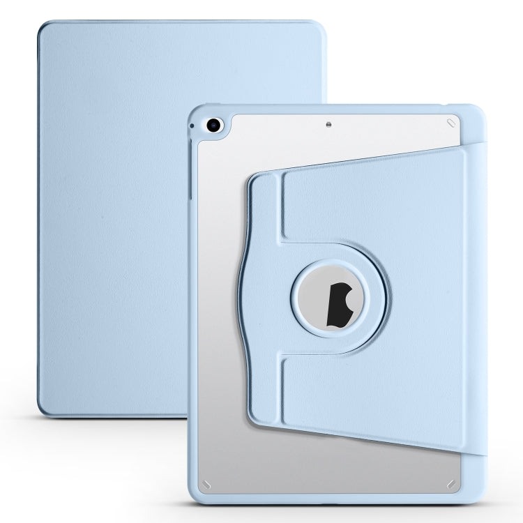 For iPad Air / Air 2 / 9.7 2018 / 2017 Acrylic 360 Degree Rotation Holder Tablet Leather Case(Ice Blue) - iPad 9.7 (2018) & (2017) Cases by buy2fix | Online Shopping UK | buy2fix