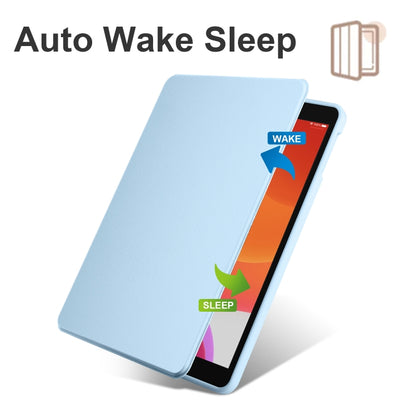 For iPad Air / Air 2 / 9.7 2018 / 2017 Acrylic 360 Degree Rotation Holder Tablet Leather Case(Ice Blue) - iPad 9.7 (2018) & (2017) Cases by buy2fix | Online Shopping UK | buy2fix