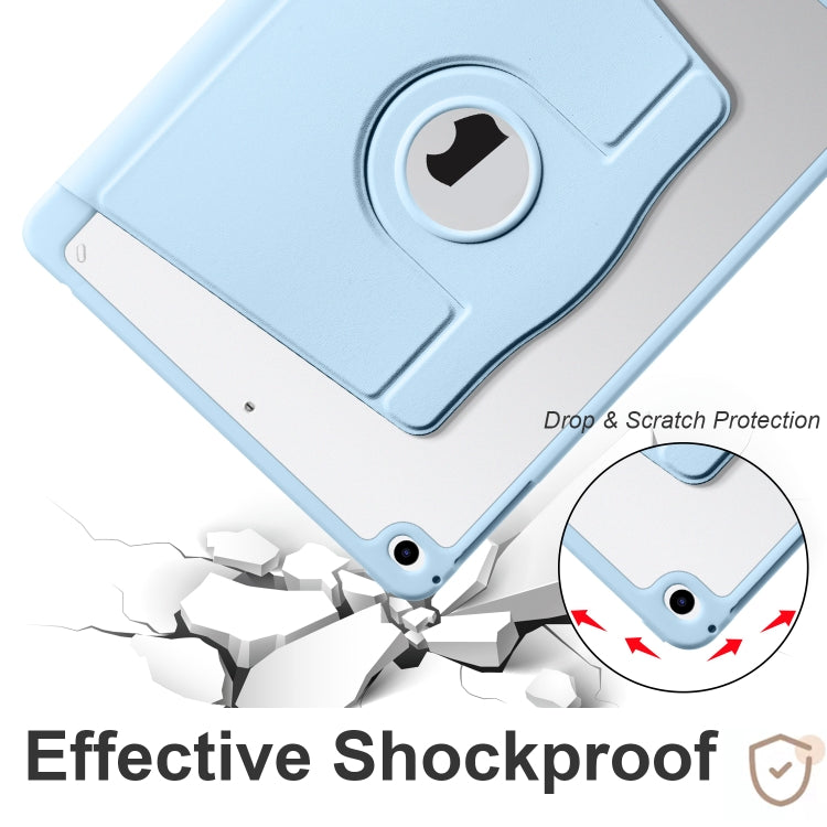 For iPad Air / Air 2 / 9.7 2018 / 2017 Acrylic 360 Degree Rotation Holder Tablet Leather Case(Ice Blue) - iPad 9.7 (2018) & (2017) Cases by buy2fix | Online Shopping UK | buy2fix