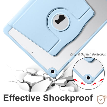For iPad Air / Air 2 / 9.7 2018 / 2017 Acrylic 360 Degree Rotation Holder Tablet Leather Case(Ice Blue) - iPad 9.7 (2018) & (2017) Cases by buy2fix | Online Shopping UK | buy2fix
