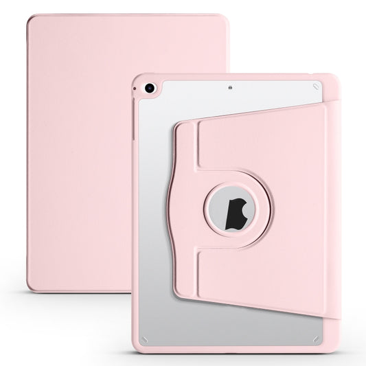 For iPad Air / Air 2 / 9.7 2018 / 2017 Acrylic 360 Degree Rotation Holder Tablet Leather Case(Pink) - iPad 9.7 (2018) & (2017) Cases by buy2fix | Online Shopping UK | buy2fix
