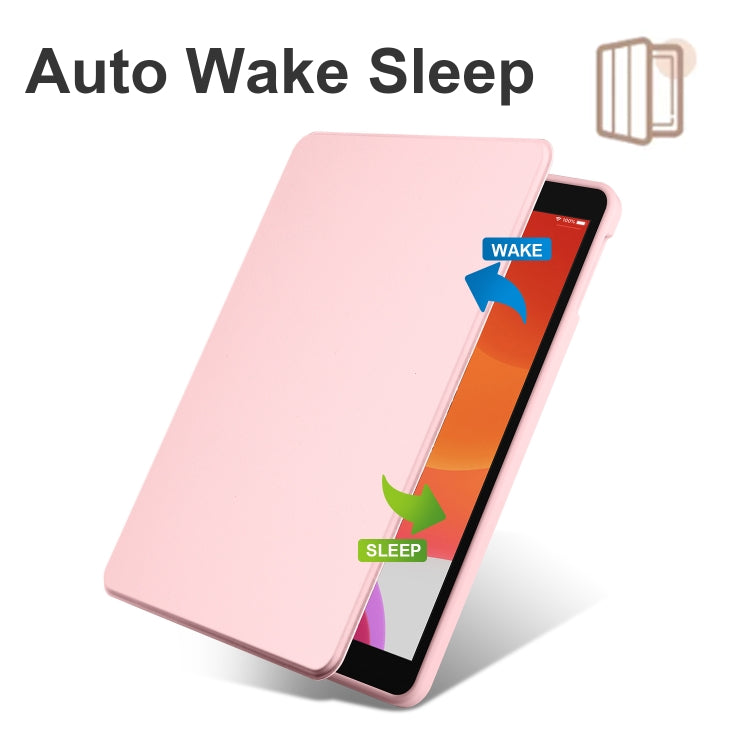 For iPad Air / Air 2 / 9.7 2018 / 2017 Acrylic 360 Degree Rotation Holder Tablet Leather Case(Pink) - iPad 9.7 (2018) & (2017) Cases by buy2fix | Online Shopping UK | buy2fix