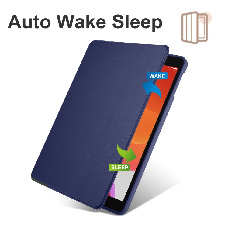 For iPad Air / Air 2 / 9.7 2018 / 2017 Acrylic 360 Degree Rotation Holder Tablet Leather Case(Dark Blue) - iPad 9.7 (2018) & (2017) Cases by buy2fix | Online Shopping UK | buy2fix