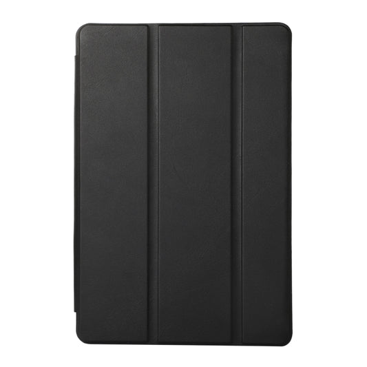 For Samsung Galaxy Tab S6 Lite/Tab S6 Lite 2022 Solid Color 3-folding Leather Tablet Case(Black) by buy2fix