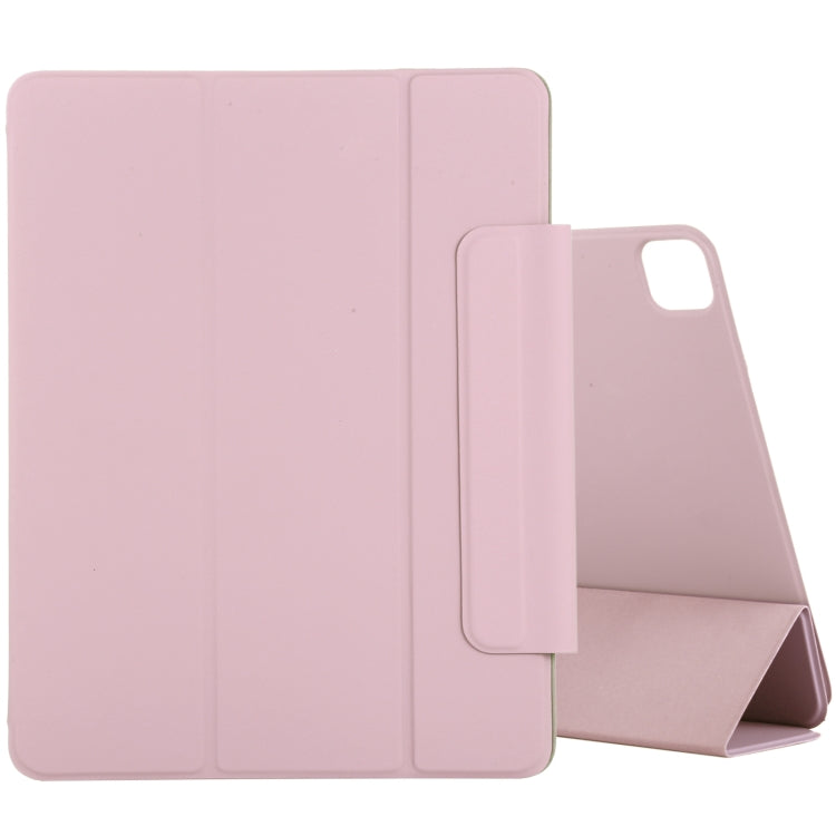 For iPad Air 13 2024 / Pro 12.9 2020 Active Buckle Magnetic PU Leather Tablet Case With Holder & Sleep / Wake-up Function(Pink) - iPad Pro 12.9 (2020) Cases by buy2fix | Online Shopping UK | buy2fix