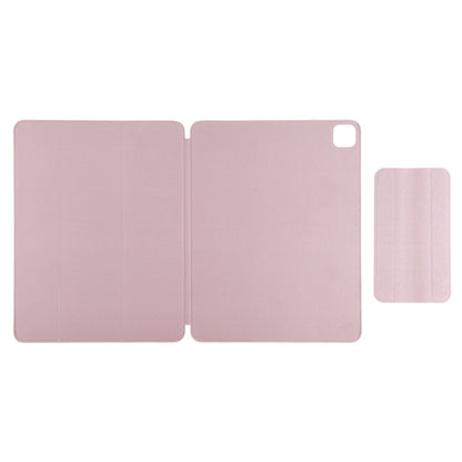 For iPad Air 13 2024 / Pro 12.9 2020 Active Buckle Magnetic PU Leather Tablet Case With Holder & Sleep / Wake-up Function(Pink) - iPad Pro 12.9 (2020) Cases by buy2fix | Online Shopping UK | buy2fix