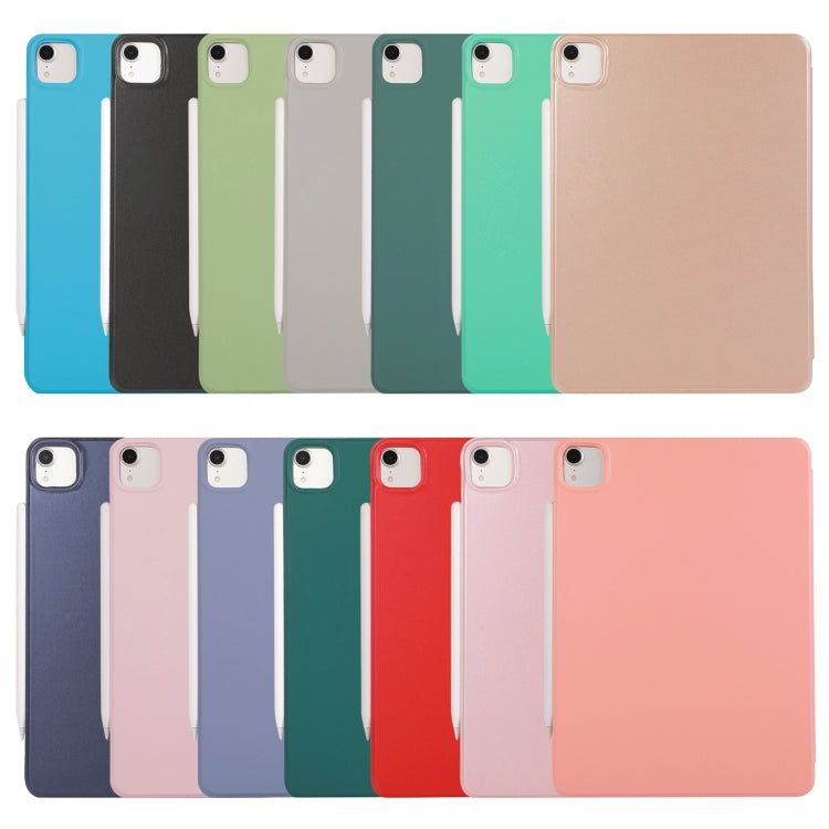 Horizontal Flip Ultra-thin Non-buckle Magnetic PU Leather Tablet Case With Three-folding Holder & Sleep / Wake-up Function For iPad Pro 11 inch (2020) / Pro 11 2018 / Air 2020 10.9(Dark Blue) - iPad Pro 11 (2020) Cases by buy2fix | Online Shopping UK | buy2fix