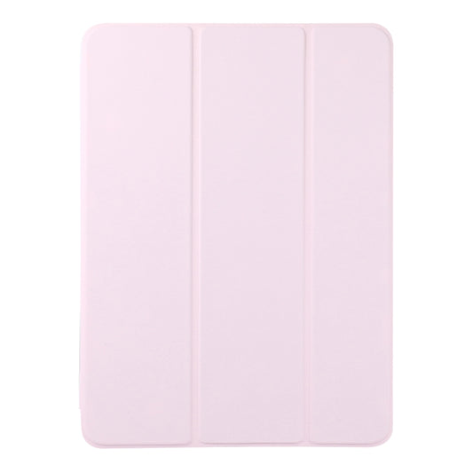 For iPad Air 13 2024 / Pro 12.9 2020 Non-buckle Double-sided Magnetic Flip Leather Tablet Case With Holder & Sleep / Wake-up Function(Pink) by buy2fix