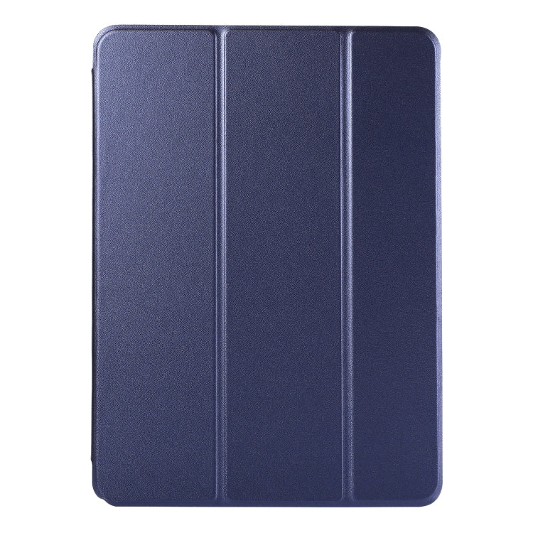 For iPad Air 13 2024 / Pro 12.9 2020 Non-buckle Double-sided Magnetic Flip Leather Tablet Case With Holder & Sleep / Wake-up Function(Dark Blue) - iPad Pro 12.9 (2020) Cases by buy2fix | Online Shopping UK | buy2fix