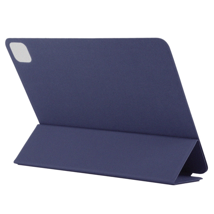 For iPad Air 13 2024 / Pro 12.9 2020 Non-buckle Double-sided Magnetic Flip Leather Tablet Case With Holder & Sleep / Wake-up Function(Dark Blue) - iPad Pro 12.9 (2020) Cases by buy2fix | Online Shopping UK | buy2fix