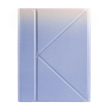 For iPad 2025 / 2022 B10 Triangle Holder Tablet Bluetooth Keyboard Leather Case(Purple) by buy2fix