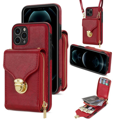For iPhone 11 Pro Max Zipper Hardware Card Wallet Phone Case(Red) - iPhone 11 Pro Max Cases by buy2fix | Online Shopping UK | buy2fix
