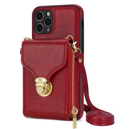 For iPhone 11 Pro Max Zipper Hardware Card Wallet Phone Case(Red) - iPhone 11 Pro Max Cases by buy2fix | Online Shopping UK | buy2fix