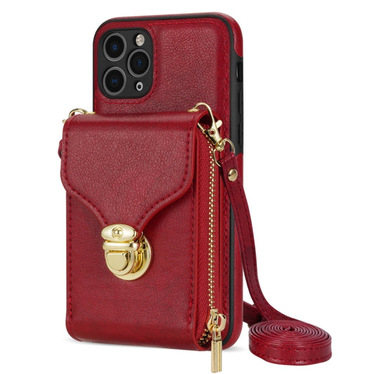 For iPhone 11 Pro Max Zipper Hardware Card Wallet Phone Case(Red) - iPhone 11 Pro Max Cases by buy2fix | Online Shopping UK | buy2fix