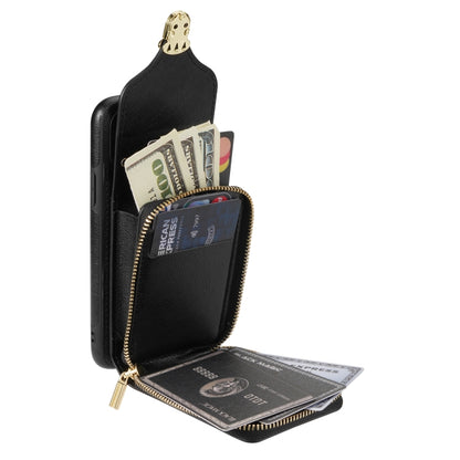 For iPhone XS Max Zipper Hardware Card Wallet Phone Case(Black) - More iPhone Cases by buy2fix | Online Shopping UK | buy2fix