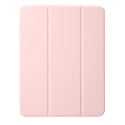 Clear Acrylic Leather Tablet Case For iPad Air 13 2025 / 2024 / Pro 12.9 2022/ 2021 / 2020 / 2018(Pink) by buy2fix