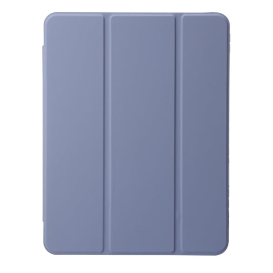Clear Acrylic Leather Tablet Case For iPad Air 13 2025 / 2024 / Pro 12.9 2022/ 2021 / 2020 / 2018(Lavender) by buy2fix