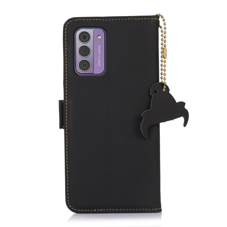 For Nokia G42 Genuine Leather Magnetic RFID Leather Phone Case(Black) - Nokia Cases by buy2fix | Online Shopping UK | buy2fix