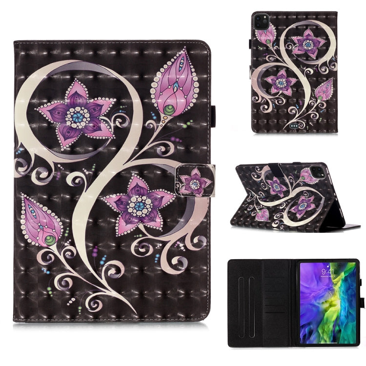 For iPad Pro 11 (2020) 3D Colored Drawing Horizontal Flip Leather Tablet Case, with Sleep / Wake-up Function & Holder & Card Slo & Wallet(Peacock Flower) - iPad Pro 11 (2020) Cases by buy2fix | Online Shopping UK | buy2fix
